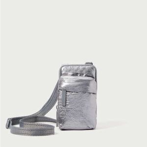 OYSHO | nylon mobile phone crossbody bag | silver